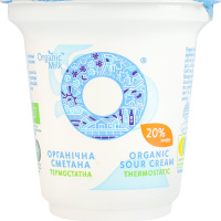 Сметана 20% органічна термостатна Organic Milk ст 250г