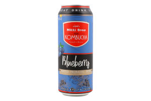 Напій безалкогольний Комбуча Блубері слабогазований 500мл ж/б Міккі Брю
