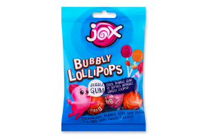 Льодяник JOX BUBBLY 108 г Фруктова жуйка