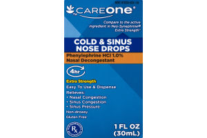 CareOne Cold & Sinus Nose Drops Nasal Decongestant