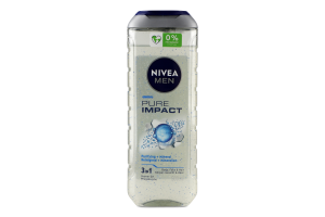 Гель для душа для тела, лица и волос 3в1 Pure іmpact Nivea Men 500мл