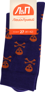 Шкарпетки чоловічі Лівий&Правий Море 27 фіолет