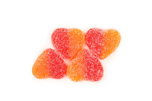 Цукерки Серця зі смак персику зацукрован желейні