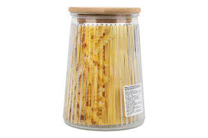 Банка для зберігання скло бамбукова кришка 1л №CD1200100 Excellent Houseware 1шт