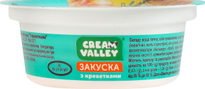 Закуска бутербродная пастообразная С креветками Cream Valley ст 85г