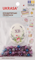 Набір кондитерських прикрас Пасхальне яйце з друком та посипкою Украса