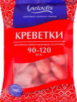 Креветки нерозібрані глазуровані 90/120 Veladis в/м м/у 1кг