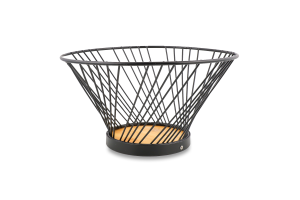 Фруктовниця метал бамбукове дно 32*20см KYYW286