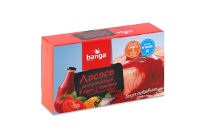Лосось атлантичний в соусі з кетчупу Banga к/у 120г