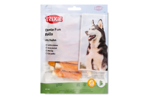 Ласощі д/собак Дента Фан Міні-палички з куркою 6см 120г Тріксі