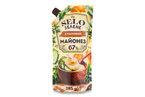 Майонез 67% Столовий Selo Зелене д/п 285г