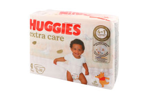Підгузки для дітей 8-16кг 4 Extra Care Huggies 33шт