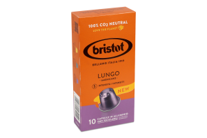 Кава Lungo Americano мелена смажена 10*5,5г в капсулах Bristot