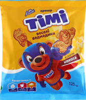 Крекер зі смаком кокоса Веселі ведмедики Timi м/у 125г