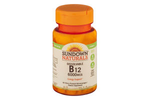 Sundown Naturals B12 6000mcg Dissolvable Microlozenges Cherry Flavored - 60 CT