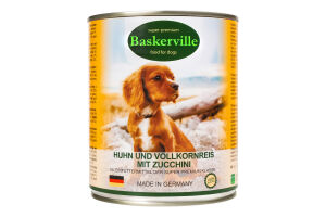 Корм для собак Baskerville петух с рисом и цукини