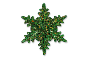 Прикраса новорічна Зірка зелена 11см