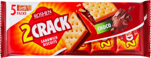 Печиво затяжне з шоколадною начинкою 2 Crack Roshen м/у 190г
