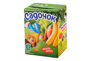 Напиток соковый с мякотью пастеризованный Мультифрукт Садочок т/п 200мл