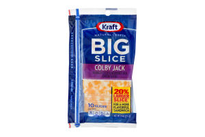 Kraft Natural Cheese Big Slice Colby Jack - 10 CT