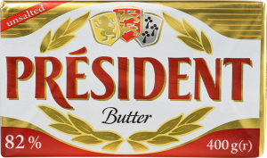 Масло кисловершкове 82% несолоне President м/у 400г