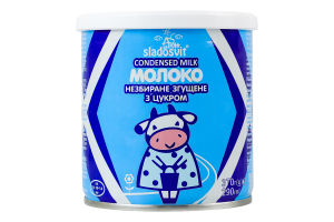 Молоко згущене 8.5% незбиране з цукром Sladosvit з/б 370г