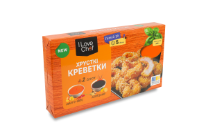 Креветки хрусткі 0.25кг + соуси 2x0.05кг I Love Chef к/у 0.35кг