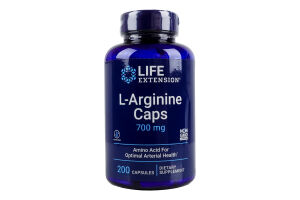 Добавка диетическая капсулы 700мг L-arginine caps Life Extension 200шт