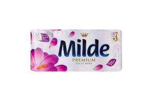 Папір туалетний 3-х шаровий Relax purple Premium Milde 8шт