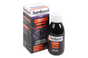 Добавка диетическая сироп с черной бузиной, витамином С и цинком Immuno Forte Sambucol 120мл