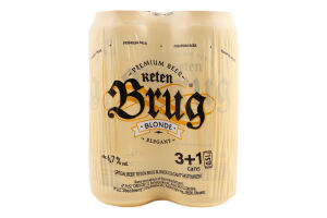 Пиво спеціальне 4х0.5л 6.7% світле пастеризоване Blonde Elegant Keten Brug м/у