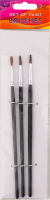Набір пензлів д/малювання поні плоска головка №2+№4+№6 3шт Art studio of Happiness