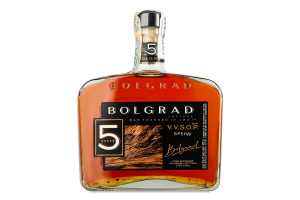 Бренді 0.5л 40% виноградний витриманий 5 років VVSOP Bolgrad пл