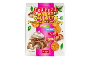 Мини-хлебцы пшеничные Грибы в сметане Trapeza м/у 90г