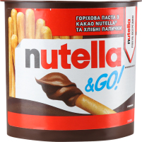 Паста горіхова з какао та хлібні палички Nutella п/у 52г