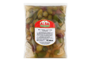Мікс оливок з/к в розсолі 400г п/е Альба Фуд