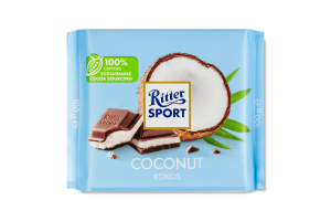 Шоколад молочний з кокосовою кремовою начинкою Ritter Sport м/у 100г