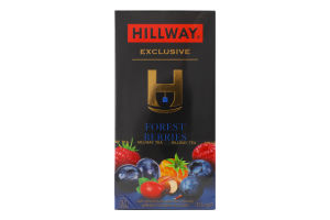 Чай черный байховый мелкий Forest berries Exclusive Hillway к/у 25х1.5г