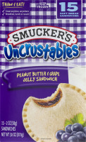 Smucker's Uncrustables Peanut Butter & Grape Jelly Sandwich - 15 CT