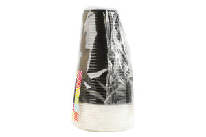 Стакани пластикові 180мл Чорне і біле Karnaval Weekend 20шт