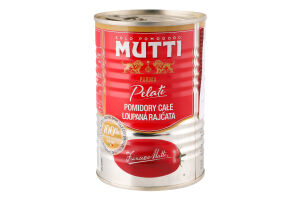 Томати очищені в томатному соку Pelati Mutti з/б 400г