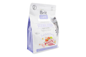 Корм сухой для взрослых кастрированных котов Fresh Duck&Turkey Sterilized Weight Control Care Brit м/у 2кг