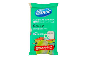 Папір туалетний вологий Comfort Smile 10шт