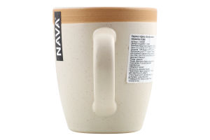 Кружка бежевая керамика 380мл №1455935 Афина Nava 1шт