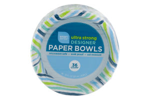 Smart Sense Ultra Strong Designer Paper Bowls 20 FL OZ - 36 CT