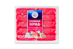 Палочки крабовые замороженные пастеризованные Снежный краб Водний світ в/у 250г
