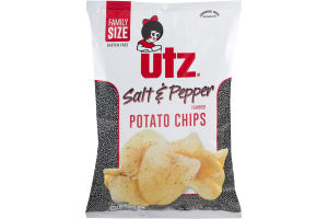 Utz Salt & Pepper Potato Chips Family Size