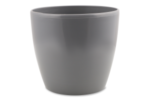 Горщик д/квітів Матільда сірий матовий круглий 12*11см Алеана
