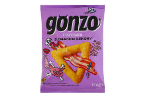 Трикутники кукурудзяні зі смаком бекону Gonzo м/у 40г