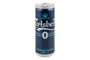 Пиво 330мл 0% безалкогольное светлое пастеризованное №0 Carlsberg ж/б